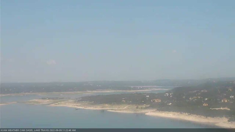 Lake Travis webcam, September 9, 2022 11:25 AM CT