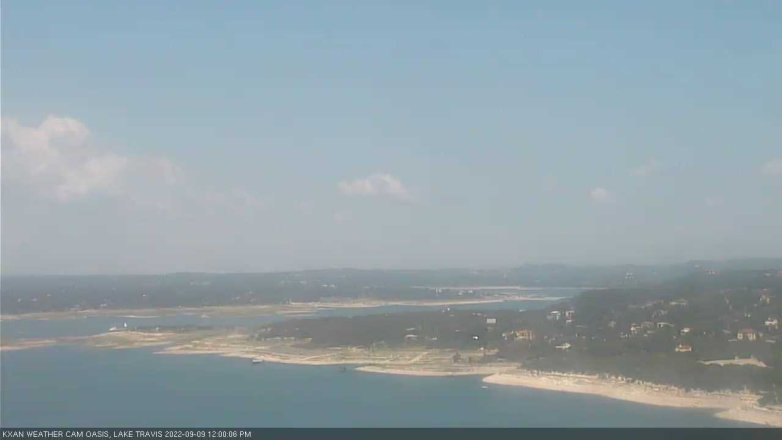 Lake Travis webcam, September 9, 2022 12:00 PM CT