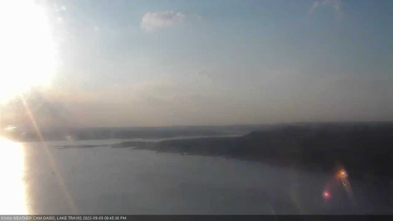 Lake Travis webcam, September 9, 2022 6:45 PM CT