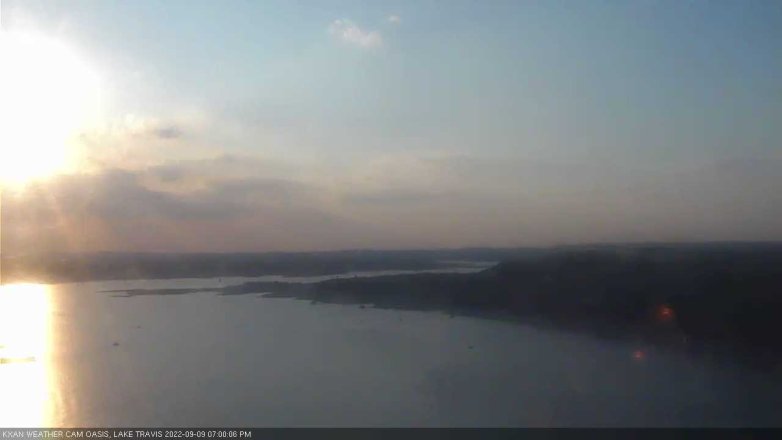 Lake Travis webcam, September 9, 2022 7:00 PM CT