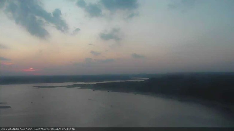 Lake Travis webcam, September 9, 2022 7:45 PM CT