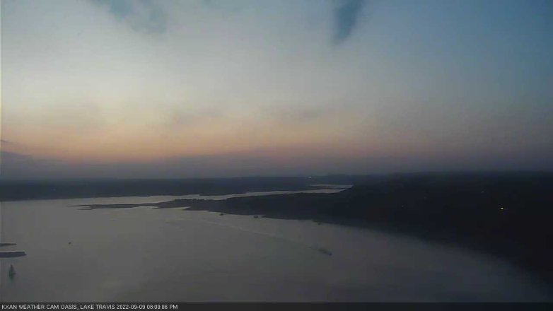 Lake Travis webcam, September 9, 2022 8:00 PM CT