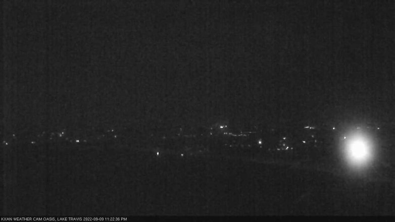 Lake Travis webcam, September 9, 2022 11:25 PM CT