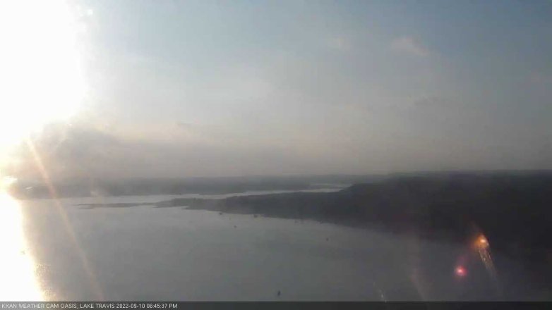 Lake Travis webcam, September 10, 2022 6:45 PM CT