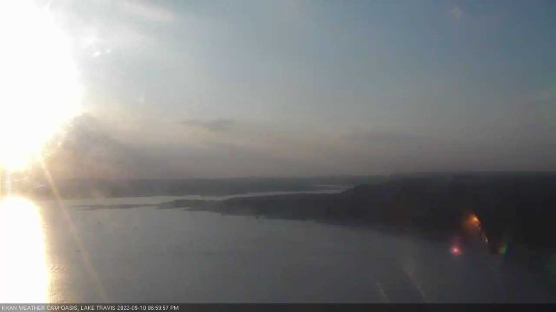 Lake Travis webcam, September 10, 2022 7:00 PM CT
