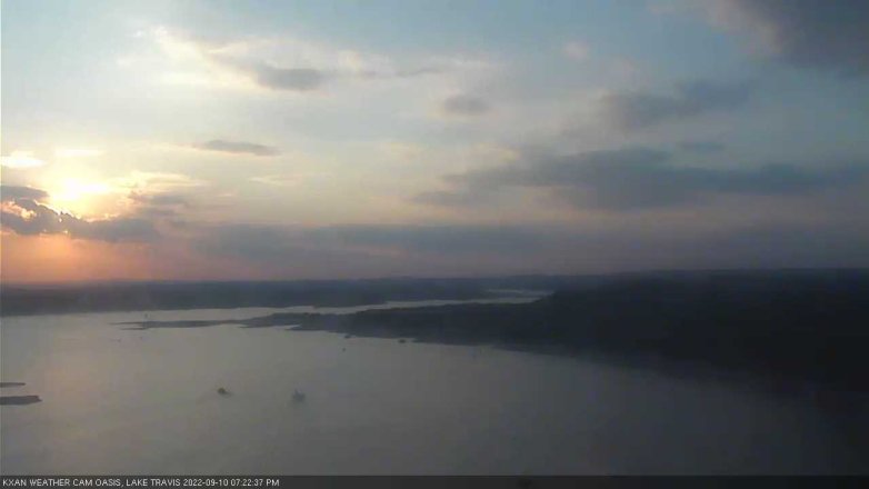 Lake Travis webcam, September 10, 2022 7:25 PM CT