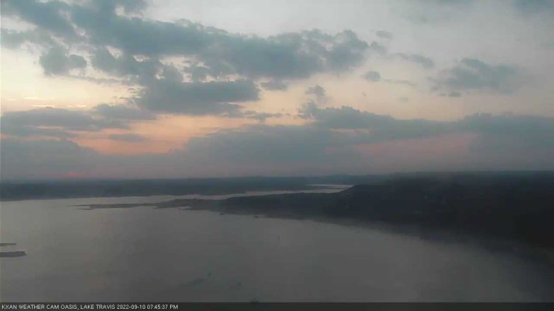 Lake Travis webcam, September 10, 2022 7:45 PM CT