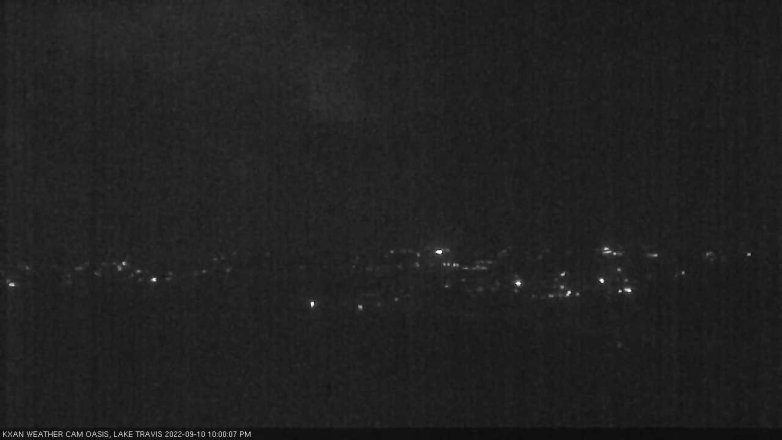 Lake Travis webcam, September 10, 2022 10:00 PM CT