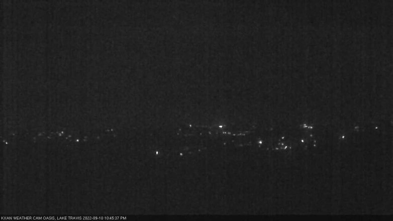 Lake Travis webcam, September 10, 2022 10:45 PM CT