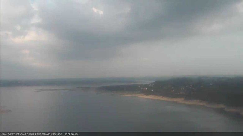 Lake Travis webcam, September 11, 2022 9:00 AM CT