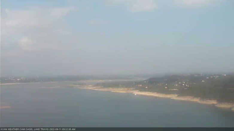 Lake Travis webcam, September 11, 2022 9:25 AM CT