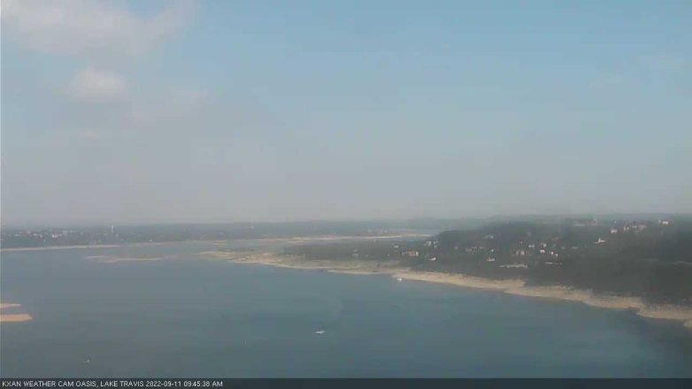 Lake Travis webcam, September 11, 2022 9:45 AM CT