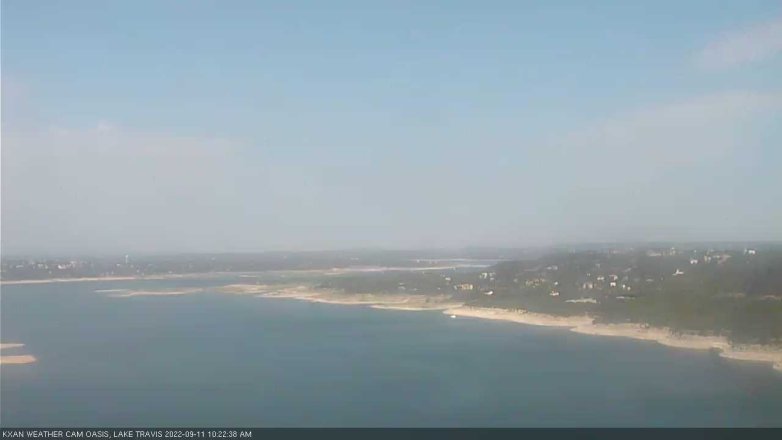 Lake Travis webcam, September 11, 2022 10:25 AM CT