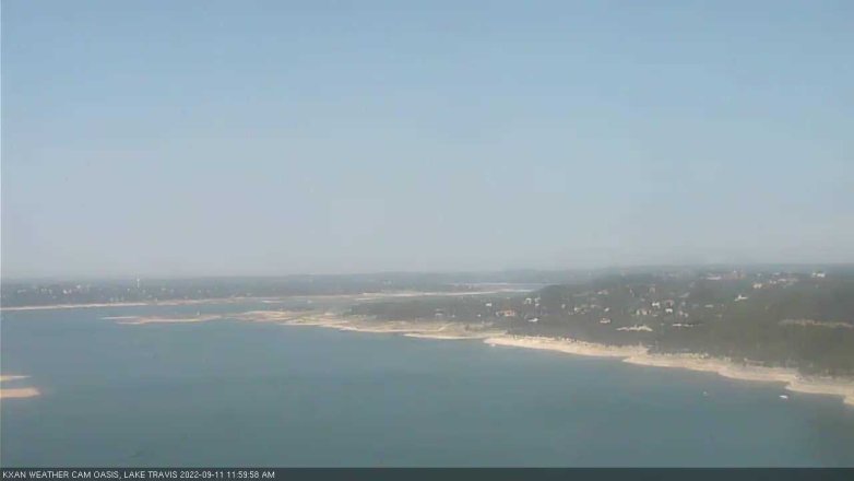 Lake Travis webcam, September 11, 2022 12:00 PM CT