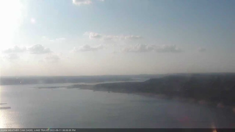 Lake Travis webcam, September 11, 2022 6:00 PM CT