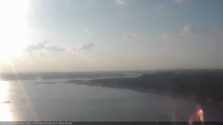 Lake Travis webcam, September 11, 2022 6:25 PM CT