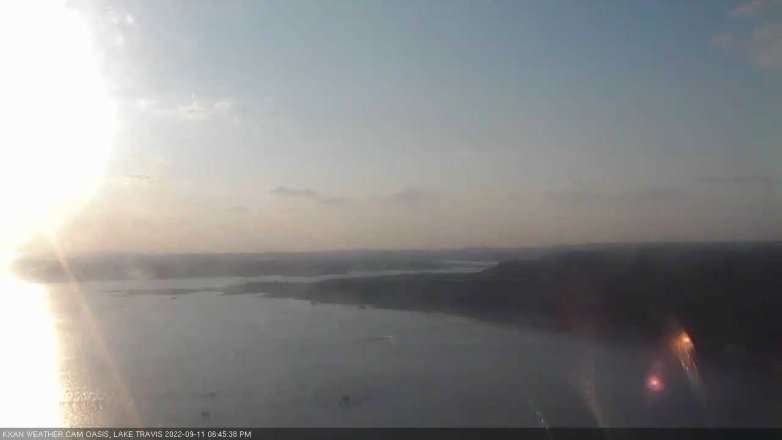 Lake Travis webcam, September 11, 2022 6:45 PM CT