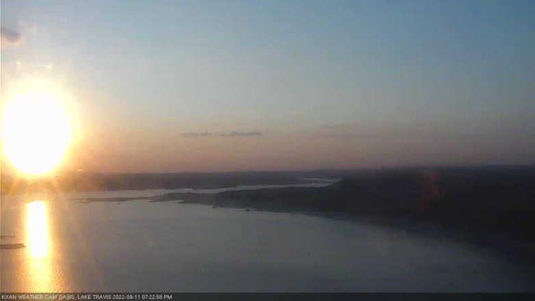 Lake Travis webcam, September 11, 2022 7:25 PM CT