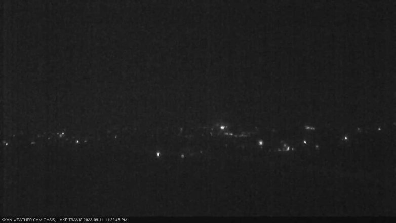 Lake Travis webcam, September 11, 2022 11:25 PM CT
