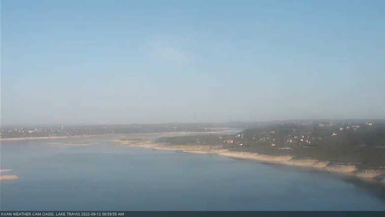 Lake Travis webcam, September 12, 2022 9:00 AM CT