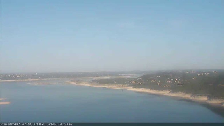 Lake Travis webcam, September 12, 2022 9:25 AM CT