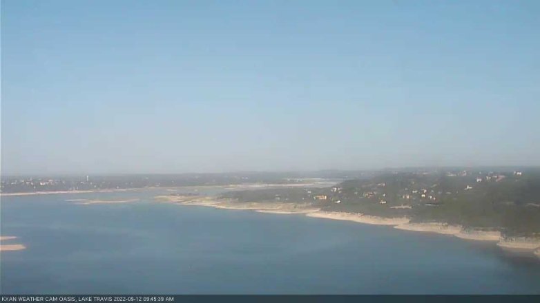 Lake Travis webcam, September 12, 2022 9:45 AM CT
