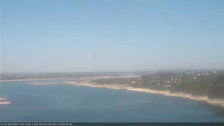 Lake Travis webcam, September 12, 2022 10:00 AM CT
