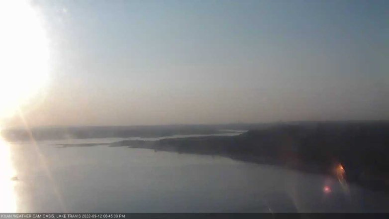 Lake Travis webcam, September 12, 2022 6:45 PM CT