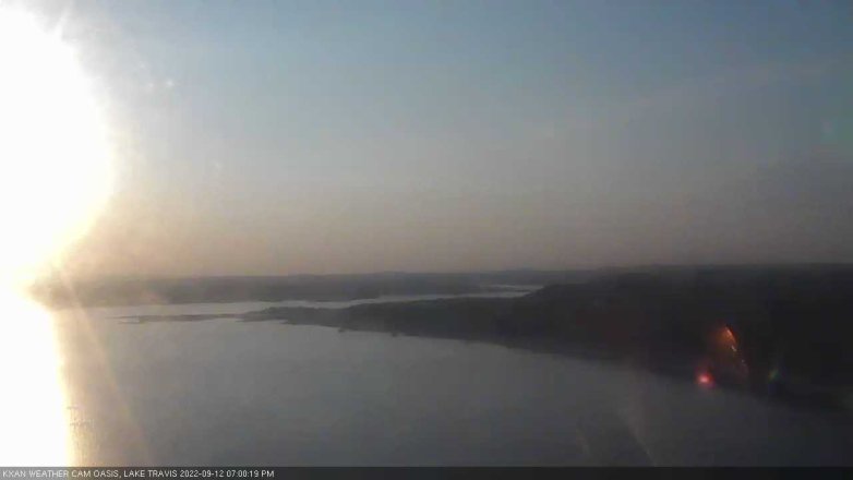 Lake Travis webcam, September 12, 2022 7:00 PM CT