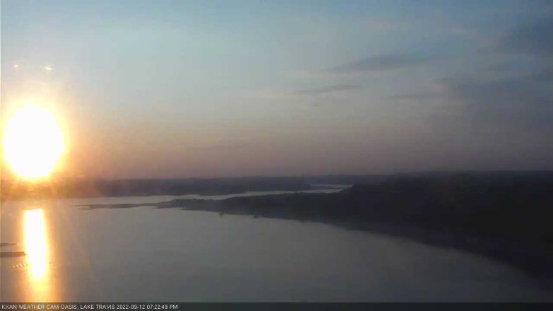 Lake Travis webcam, September 12, 2022 7:25 PM CT