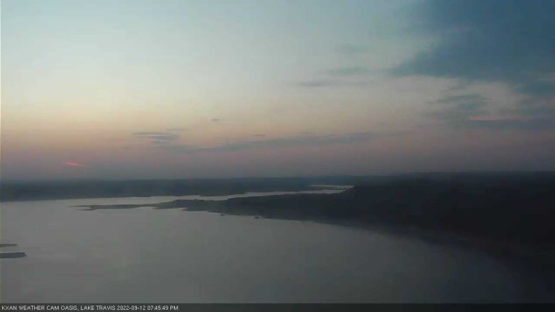 Lake Travis webcam, September 12, 2022 7:45 PM CT