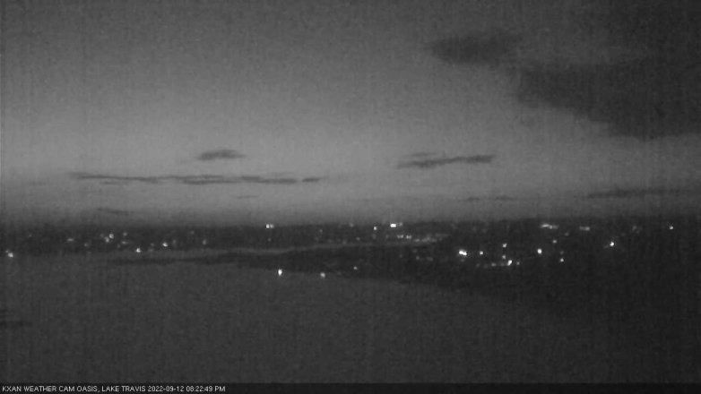 Lake Travis webcam, September 12, 2022 8:25 PM CT