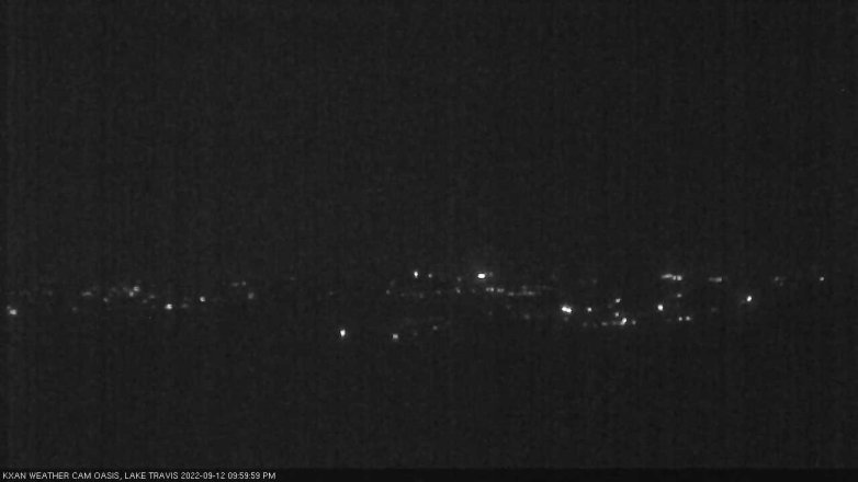 Lake Travis webcam, September 12, 2022 10:00 PM CT