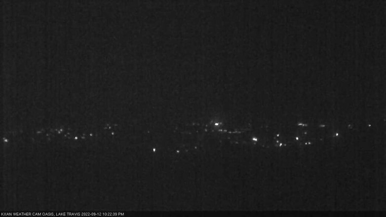 Lake Travis webcam, September 12, 2022 10:25 PM CT