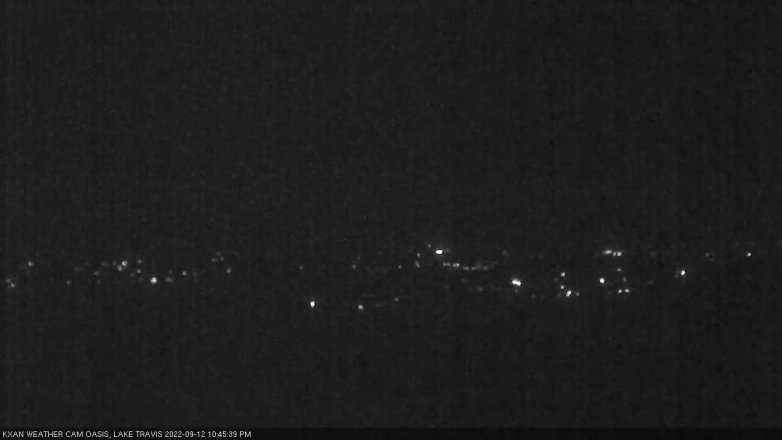 Lake Travis webcam, September 12, 2022 10:45 PM CT