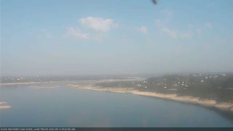 Lake Travis webcam, September 13, 2022 9:25 AM CT