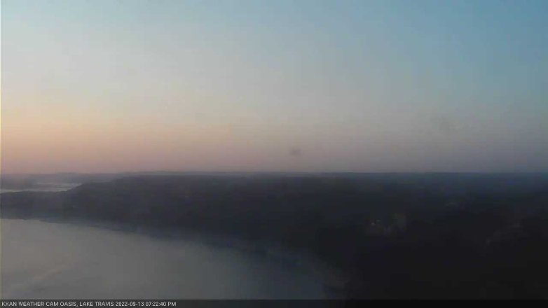 Lake Travis webcam, September 13, 2022 7:25 PM CT