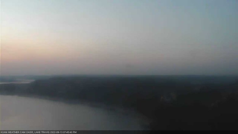 Lake Travis webcam, September 13, 2022 7:45 PM CT