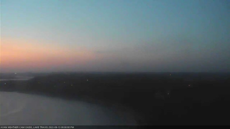 Lake Travis webcam, September 13, 2022 8:00 PM CT