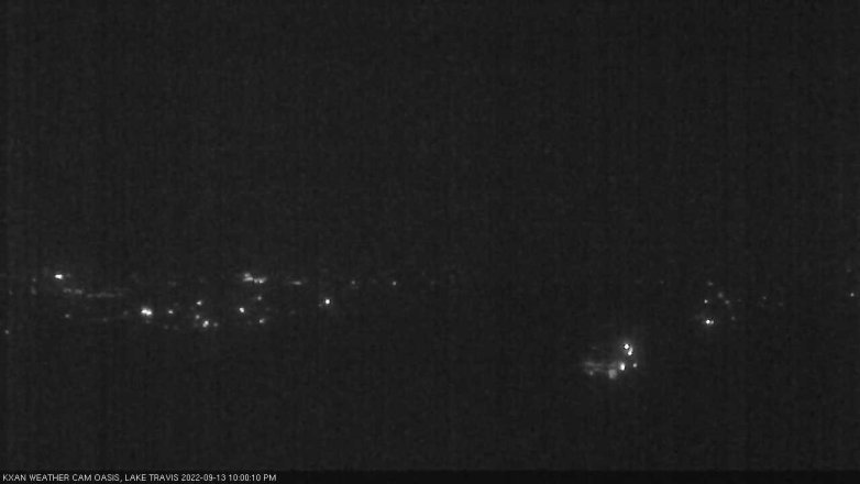 Lake Travis webcam, September 13, 2022 10:00 PM CT