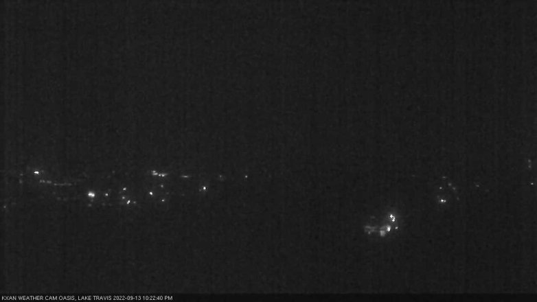 Lake Travis webcam, September 13, 2022 10:25 PM CT