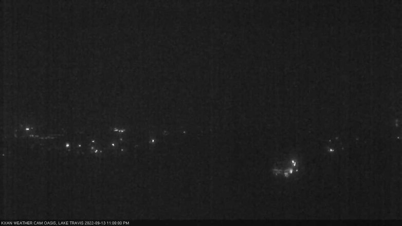 Lake Travis webcam, September 13, 2022 11:00 PM CT