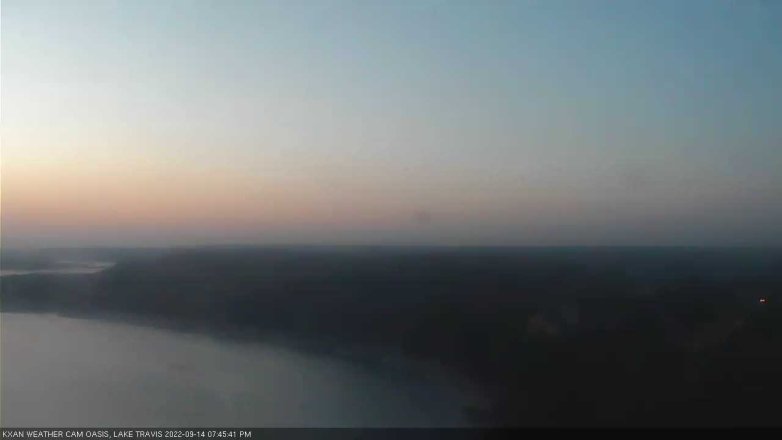 Lake Travis webcam, September 14, 2022 7:45 PM CT
