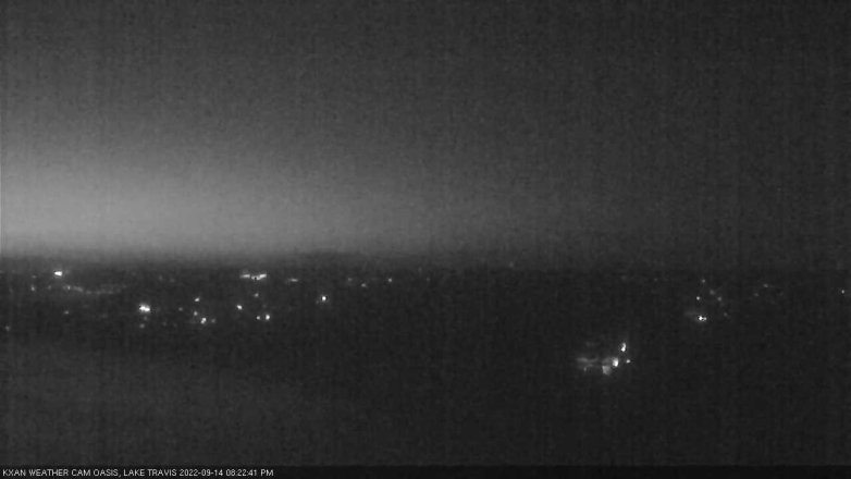 Lake Travis webcam, September 14, 2022 8:25 PM CT