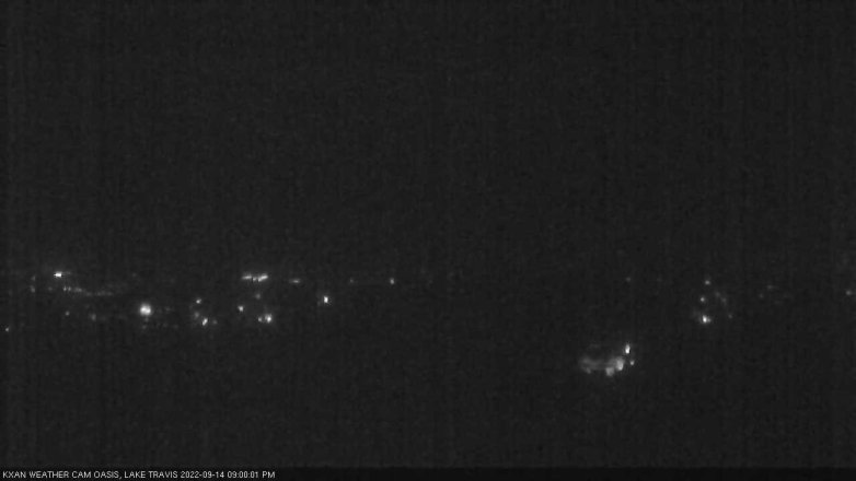 Lake Travis webcam, September 14, 2022 9:00 PM CT