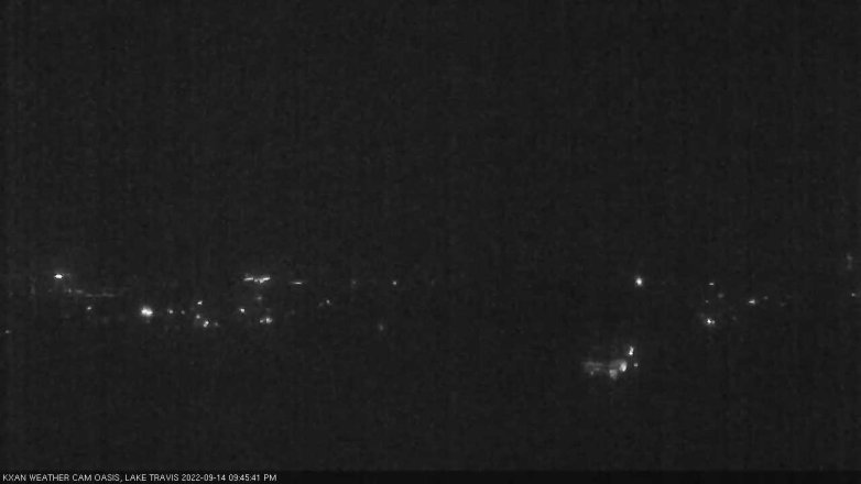 Lake Travis webcam, September 14, 2022 9:45 PM CT