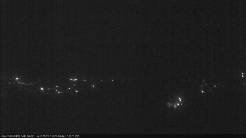 Lake Travis webcam, September 14, 2022 10:00 PM CT