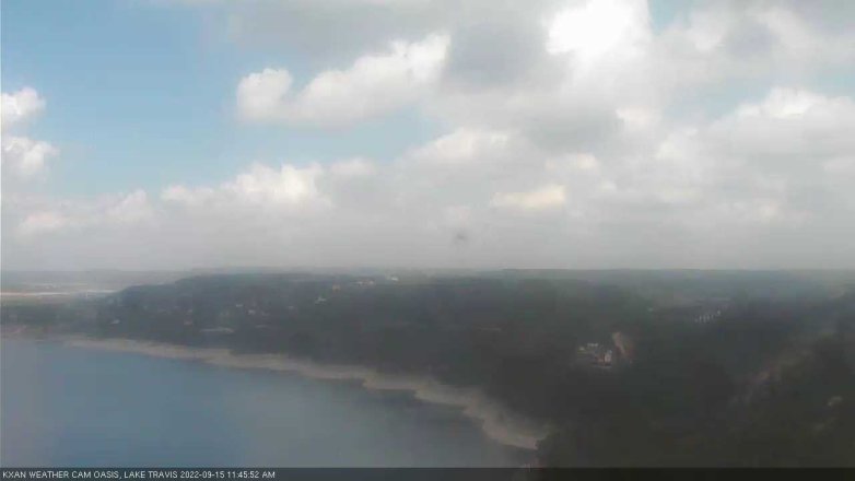 Lake Travis webcam, September 15, 2022 11:45 AM CT