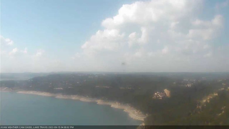 Lake Travis webcam, September 15, 2022 4:00 PM CT