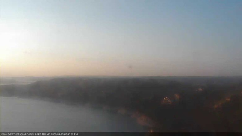 Lake Travis webcam, September 15, 2022 7:00 PM CT